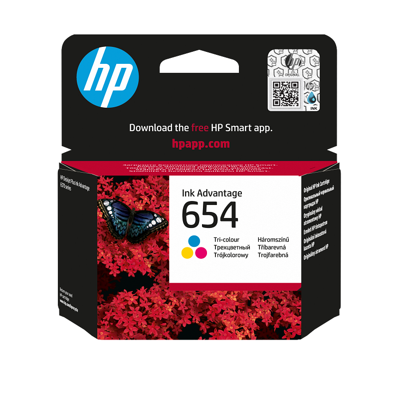 Tinteiro Original HP 654 Preto